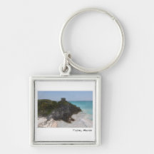 Tulum Mexico Mayan Ruin Ocean Key Chain