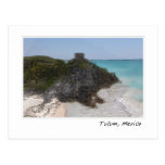 Tulum Mexico Mayan Ruin Ocean Postcard