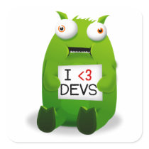 Tumbeasts I Heart Devs Sticker