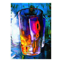 Tumbler, Multi Coloured Glass Custom Invites