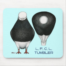 Tumbler:  Standard Black Bald Mouse Pad