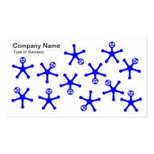 Tumblers - Blue on White Business Cards