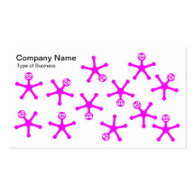 Tumblers - Magenta on White Business Card Templates