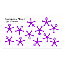 Tumblers - Purple on White Business Card Template