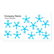 Tumblers - Sky Blue on White Business Card
