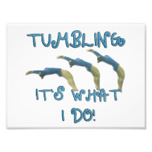 Tumbling gymnast photographic print