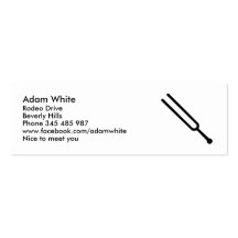 Tuning fork business card template