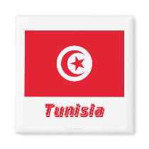 Tunisia Flag with Name