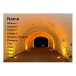 Tunnel at night business card templates