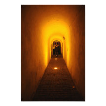 Tunnel at night photo print