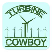 Turbine Cowboy Square Sticker