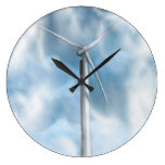 Turbine de vent : Énergie, puissance : Vert : Illu Horloge