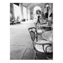 Turin Italy, Cafe and Archway Postcard
