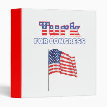 Turk for Congress Patriotic American Flag Binders