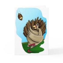 Turkey and Football Thanksgiving Card