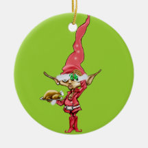 turkey and mistletoe christmas ornaments