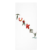 Turkey Chili Peppers Rack Card