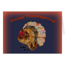 Turkey in Stained Glass Card