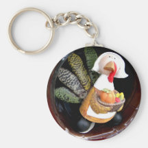 Turkey Lady Key Chain