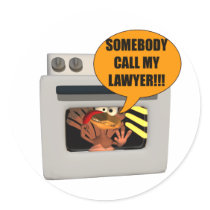 Turkey Need Lawyer Round Stickers