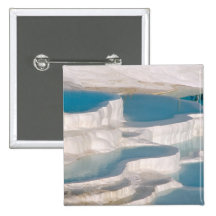 Turkey, Pamukkale Cotton Castle). Pinback Button