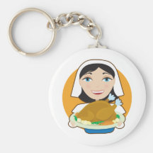 Turkey Pilgrim Keychains