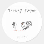 Turkey Slayer Round Sticker