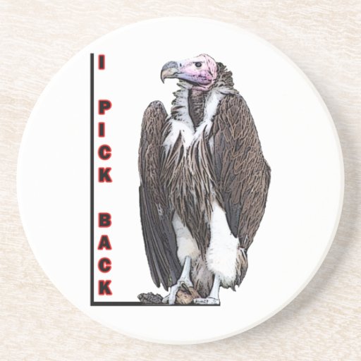 Turkey Vulture I Pick Back Posterized Photo Drink Coasters