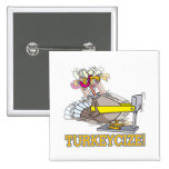 Turkeycize exercising turkey cartoon pins