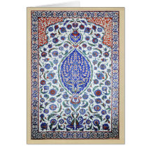 Turkish floral tiles Card