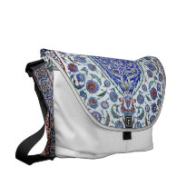 Turkish floral tiles commuter bags