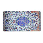 Turkish floral tiles labels