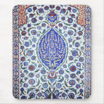 Turkish floral tiles mousepad