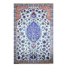 Turkish floral tiles personalized stationery