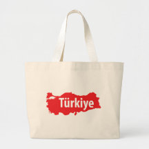 Türkiye contour icon canvas bag