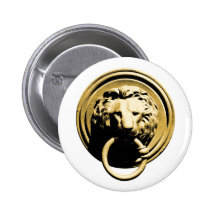 Türklopfer Löwe door knocker rapper lion Anstecknadelbuttons