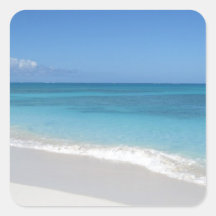 Turks and Caicos Dream Beach Square Sticker