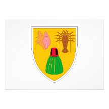 Turks and Caicos Islands Coat of Arms Personalized Invitations