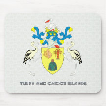 Turks and caicos islands coat of arms mousepads