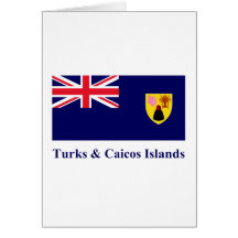 Turks & Caicos Islands Flag with Name Cards