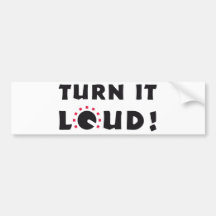 turn it loud auto aufkleber