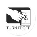 Turn It Off stickers