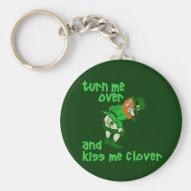 Turn Me Over and Kiss Me Clover Keychain