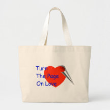 Turn the Page on Love Canvas Bags