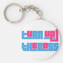 turn up the base keychain