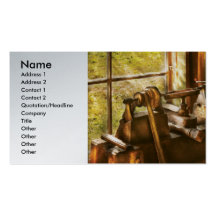 Turner en bois - un vieux tour cartes de visite personnelles