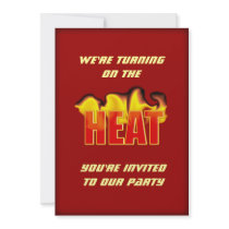 Turning On The Heat Flames BBQ Party Event Personalized Invites
