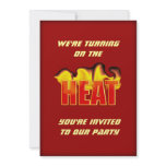 Turning On The Heat Flames BBQ Party Event invitations