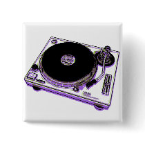 Turntable Pinback Buttons