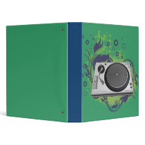 turntable deejay  vector vinyl binder
